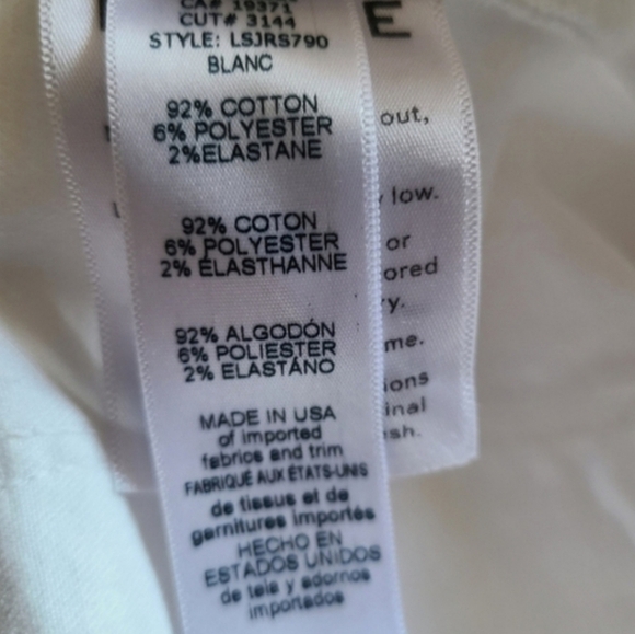 FRAME Le Skinny de Jeanne Raw Stagger Hem Jeans, Size 30, White, NWT - Picture 14 of 16